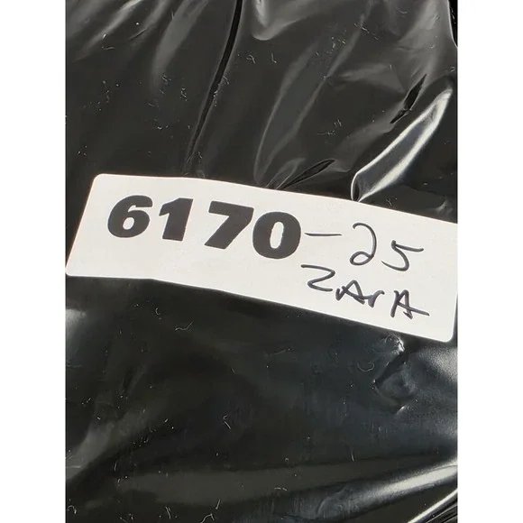 Zara Coat Womens Small Black White Houndstooth Wool Blend Long Tweed Overcoat - Picture 15 of 15